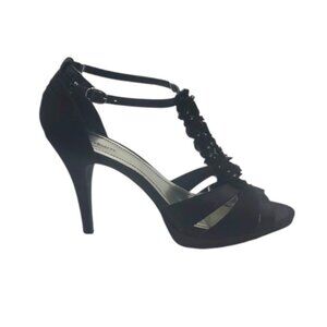 Style & Co Black Ankle Strap High Heel Sandals Size 9